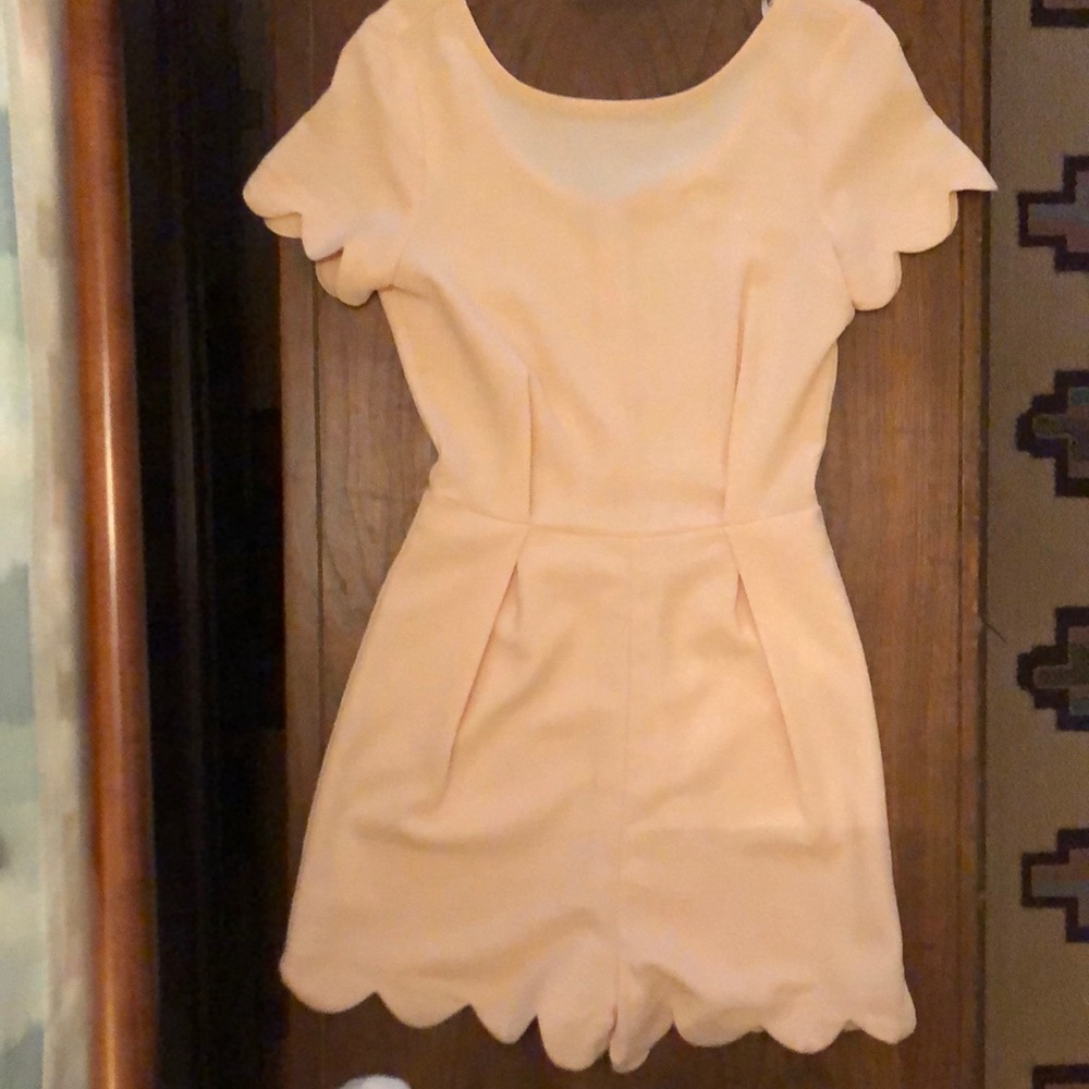 Monteau peach color romper shorts